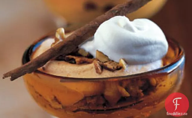 Mousse de dovleac congelat cu nuc-crocant de caramel