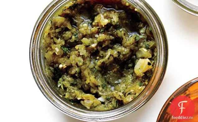 Salsa Verde Tomatillo Carbonizată
