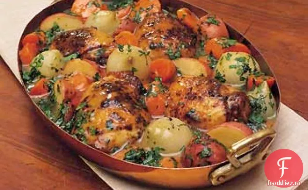 Pui de tigaie și legume