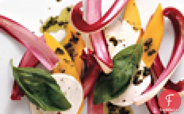 Mango-radicchio Caprese cu vinetă de busuioc