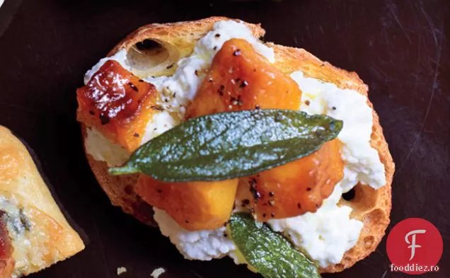 Dovlecei de nucă, Ricotta și Crostini de salvie