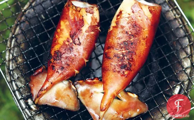 Squid cu sos de ghimbir-sos de soia