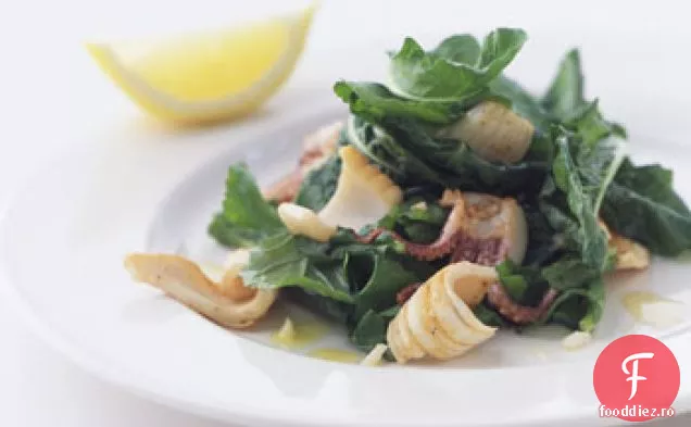 Calamari la grătar cu rucola