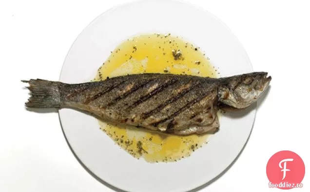 Branzino la grătar cu Ladolemono