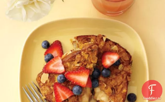 Fulgi De Porumb Cu Crustă De Banane Umplute Pâine Prăjită Franceză