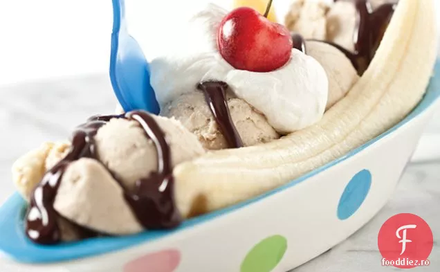 Înghețată Cu Banane Cu Unt De Arahide