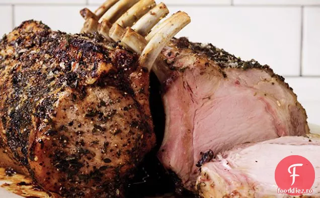 Raft dublu de carne de porc cu sos de tigaie portocaliu-Caramel ars