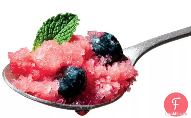 Granita de pepene verde cu afine