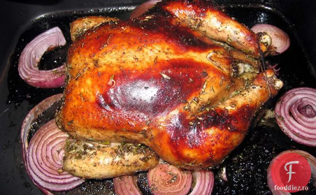 Pui Glazurat Balsamic Cu Radicchio La Grătar