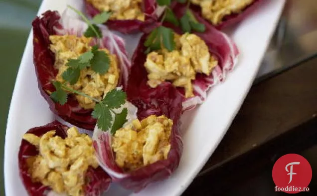 Pui curry în cupe Radicchio