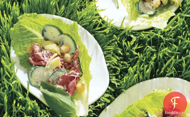 Împachetări cu salată de anghinare și carne de vită
