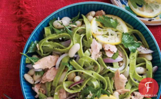 Linguine cu ton Italian și fasole albă
