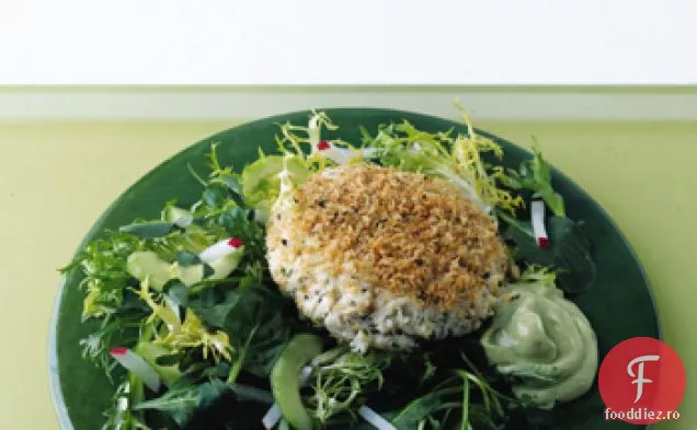Prăjituri de Crab cu sos picant de Avocado