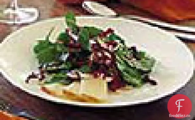 Salată de rucola și Mozzarella afumată cu vinetă de lămâie