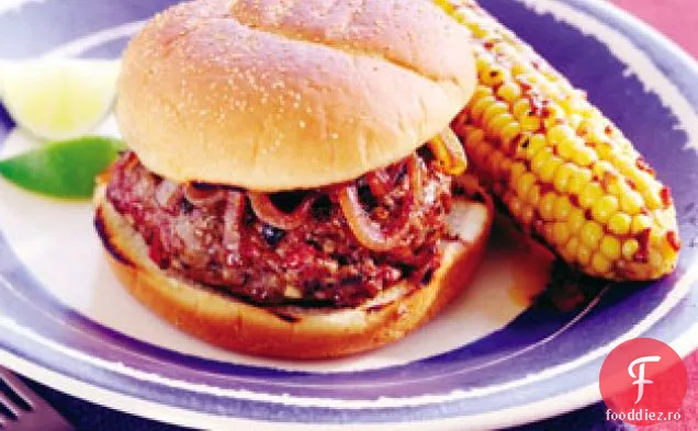 Burgeri de roșii uscați la soare cu ceapă glazurată Balsamic