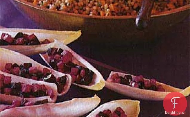 Cuscus israelian cu dovlecei prăjiți și lămâie conservată