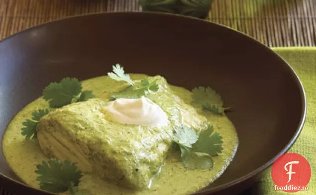 Halibut copt în Salsa verde proaspătă