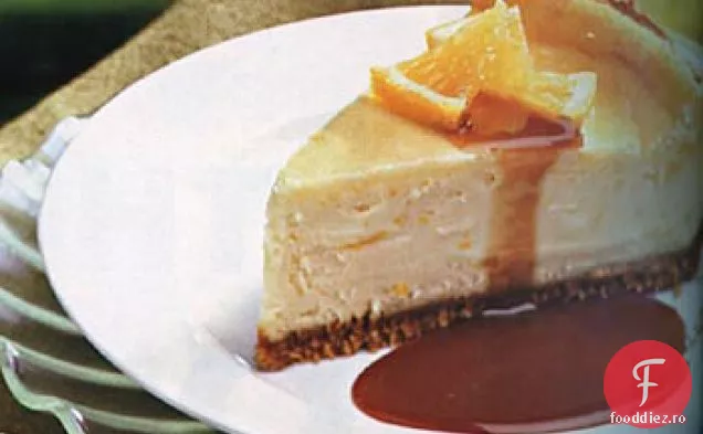Cheesecake portocaliu cu sos de Caramel-portocale