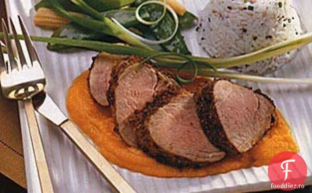 Muschi de porc coriandru cu sos de morcov-ghimbir