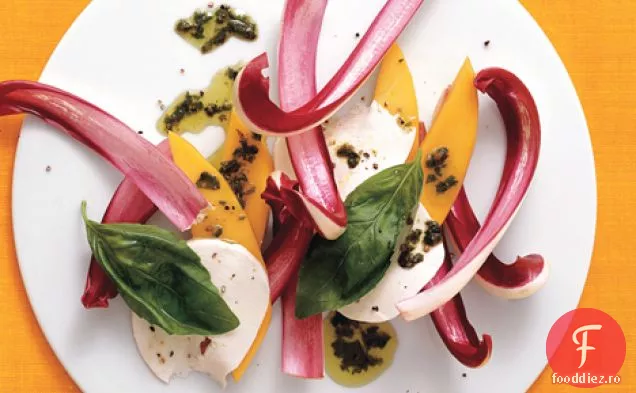 Mango-Radicchio Caprese cu vinetă de busuioc