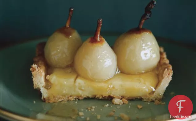 Tarta cu pere Seckel cu crema Poire William