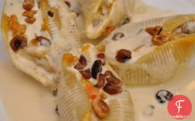 Ravioli de dovleac cu sos de cremă de alune