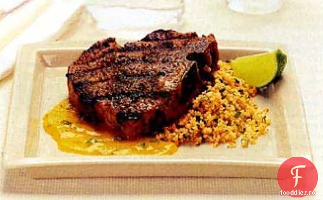 Cotlet de porc la grătar cu frecare de semințe de anason și Mojo de Mango