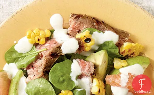 Salată De Friptură La Grătar-Porumb-Spanac