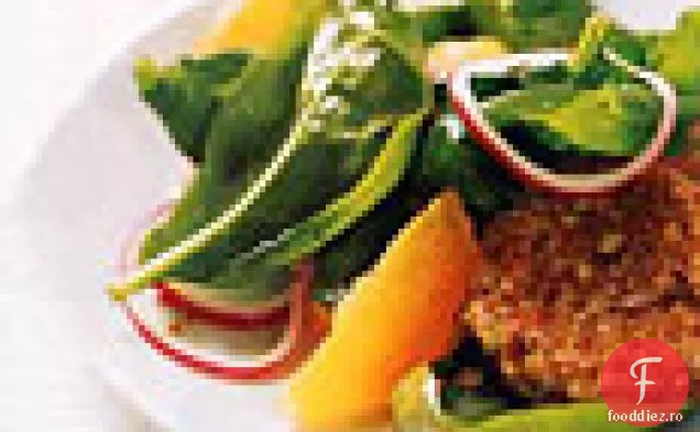 Salată De Spanac Cu Portocale Și Brânză Caldă De Capră