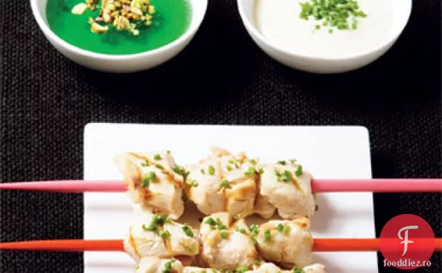 Pui de tarhon cu cremă de hamsii