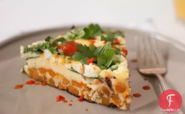 Frittata De Spanac Pentru Copii Cu Crustă De Cartofi Dulci