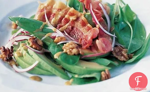 Salată Caldă De Slănină, Avocado Și Spanac