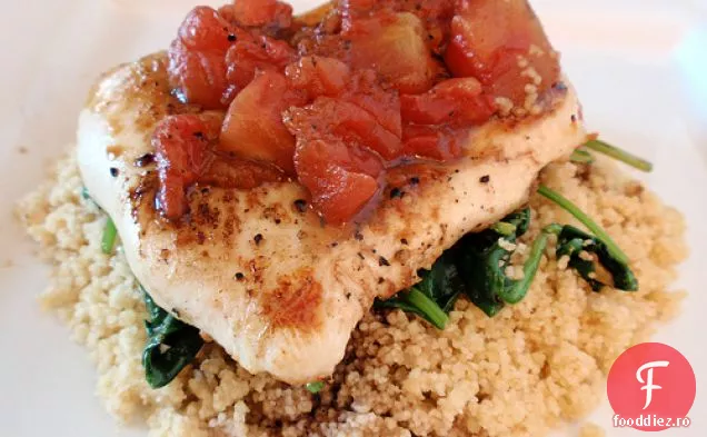 Pui Balsamic Cu Spanac Și Cuscus