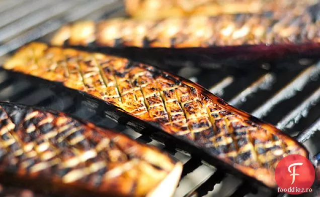 Grătar: vinete chinezești cu pastă dulce de ghimbir-Miso