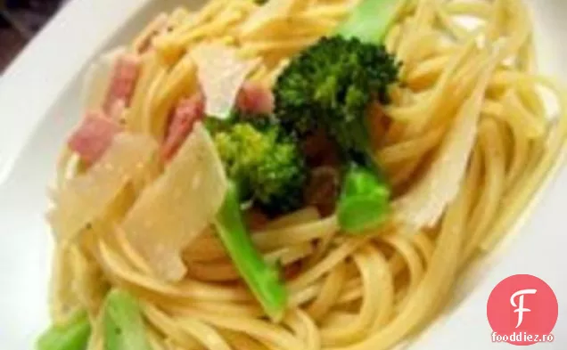 Carne Lite: Spaghete cu usturoi, Broccoli și șuncă