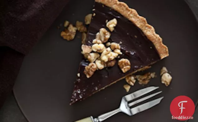 Tartă Cu Nucă De Caramel Cu Curmale De Ciocolată (Fără Gluten, Fără Cereale, Vegană)