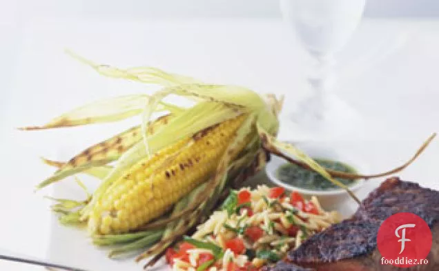 Gratar New York benzi friptură cu Salsa Verde