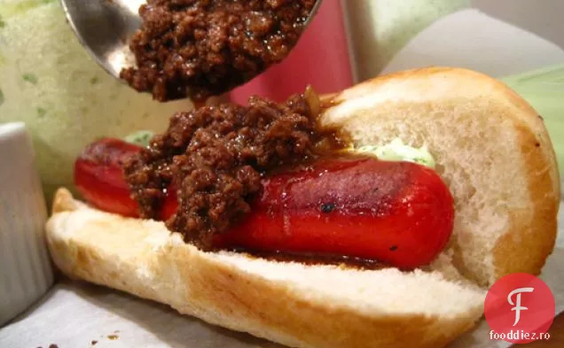 Carne de vânat Chili pentru Crăciun Hot Dog