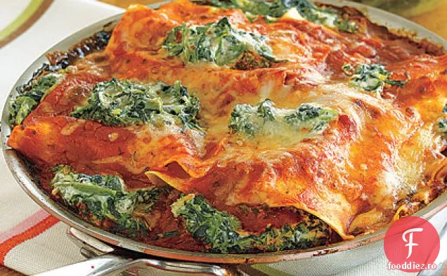 Lasagna Cu Tigaie Cu Spanac-Ricotta