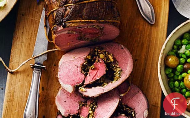 Friptură de miel cu Pesto de migdale-mentă