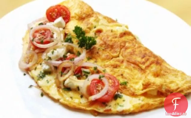 Omletă Cu Roșii, Spanac Și Feta