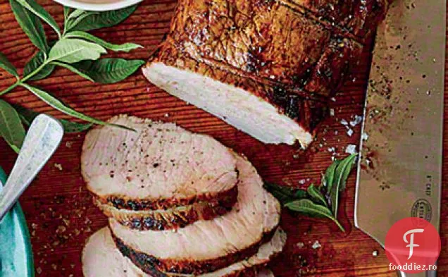 Cotlet de porc prăjit cu cidru cu Chutney de roșii verzi