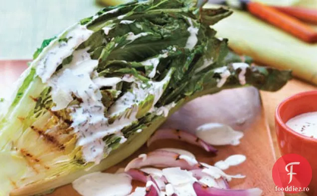 Salată De Romaine La Grătar Cu Sos De Zară-Arpagic