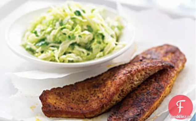 Tilapia înnegrită cu Slaw Cilantro-lime