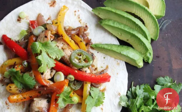 Tigaie Fajitas de pui cu Avocado