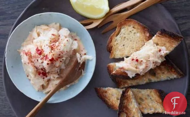 Pâine prăjită de Crab cu maioneză Sriracha