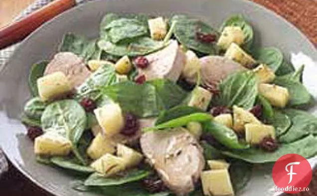 Salată de porc și spanac glazurată cu miere