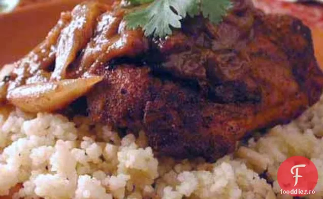Pui marocan cu cuscus de migdale