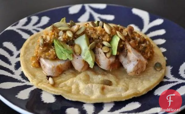 Tacos de pui la grătar cu sos de semințe de dovleac