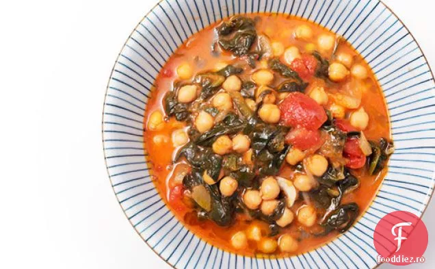 Vegan: Garbanzos con Espinacas y Jengibre (tocană spaniolă de năut și spanac cu ghimbir)